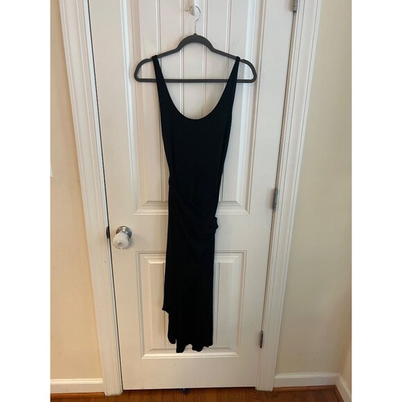 Reformation Black Noir Chestnut Kaila Wrap Skirt Tank Knit Bodycon Dress Sz Smal - Picture 2 of 6